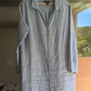 Tahari Chambray Linen Dress